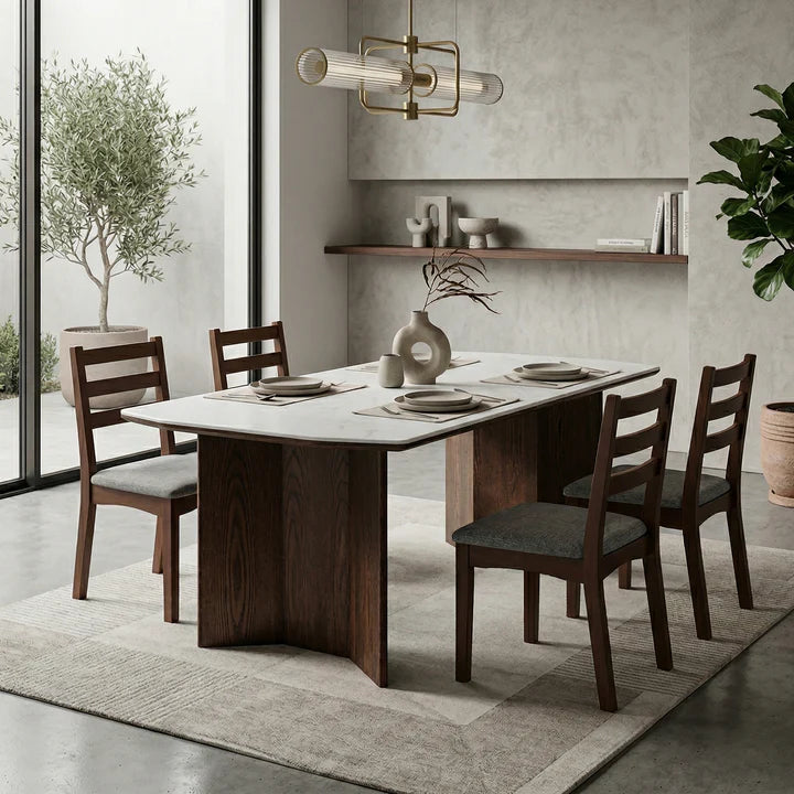 Arezzo Microcrystalline stone-top Dining Table 1.8M