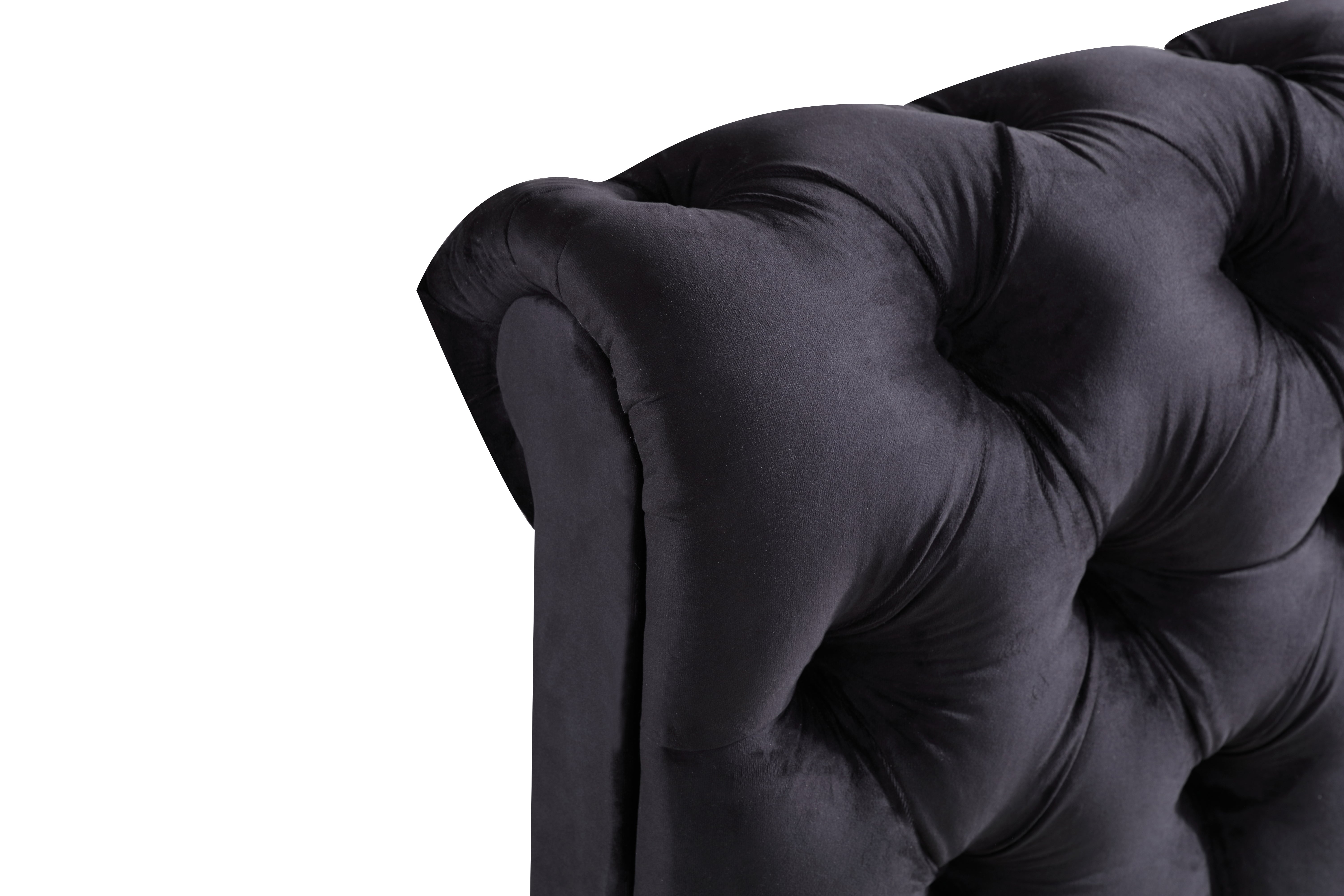 Elegant Black Velvet King Bed Frame - Preorder Available