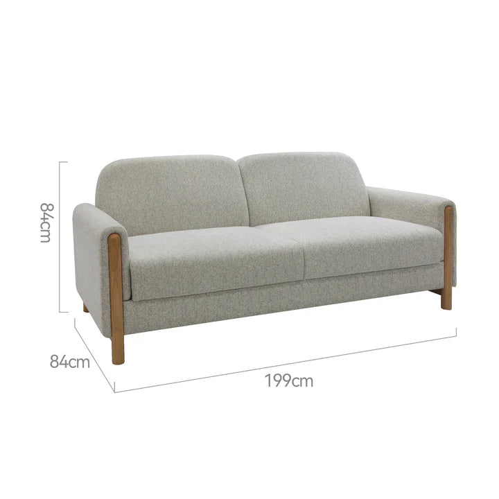 Stoven Three Seater Sofa, Beige