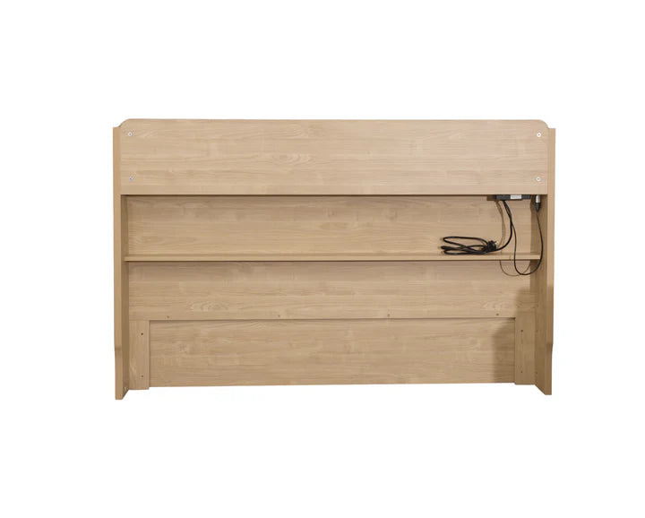Doria Storage Bedframe, Queen, Oak