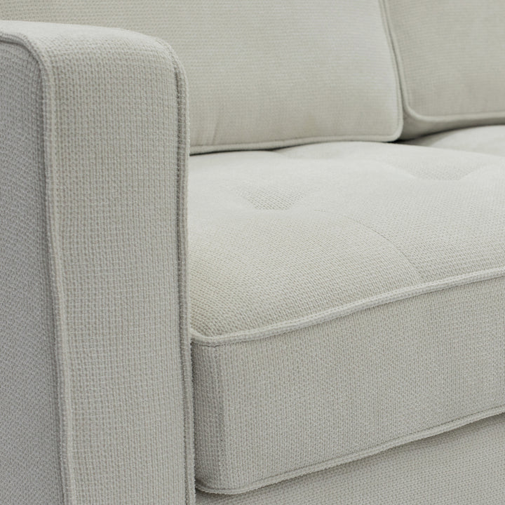 Forio Fabric 3-Seater sofa with Ottoman, Beige