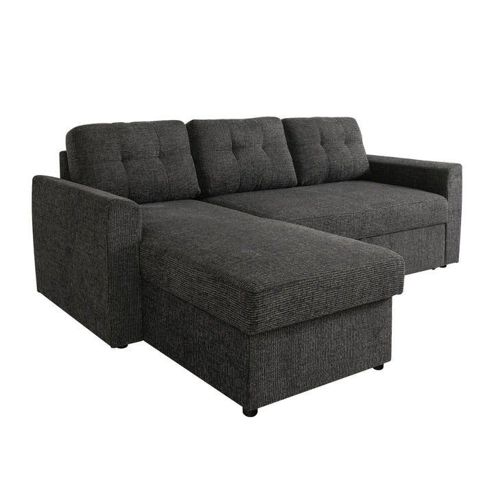 Nola 3 Seater Sofa bed with Storage, Carbon Black