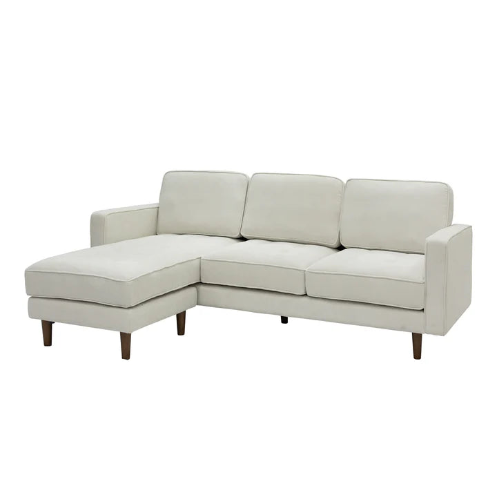 Forio Fabric 3-Seater sofa with Ottoman, Beige