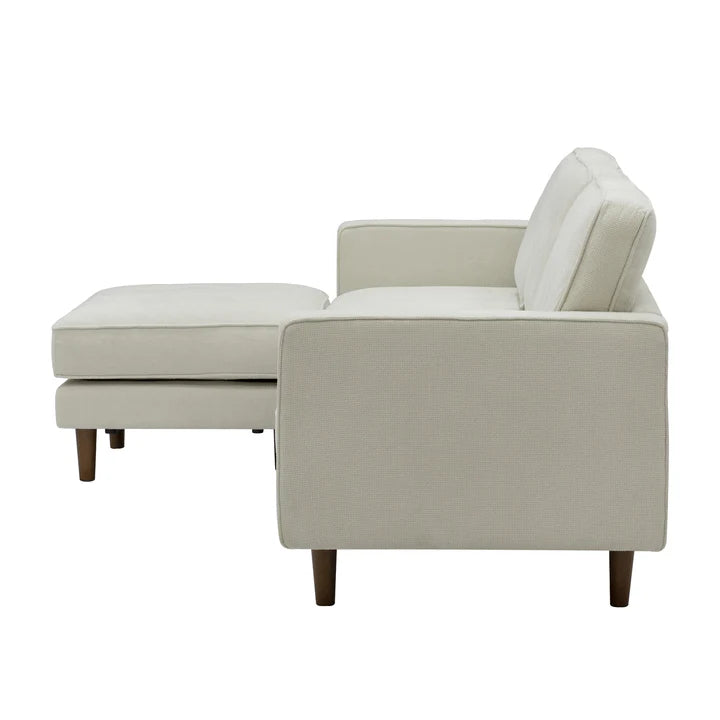 Forio Fabric 3-Seater sofa with Ottoman, Beige