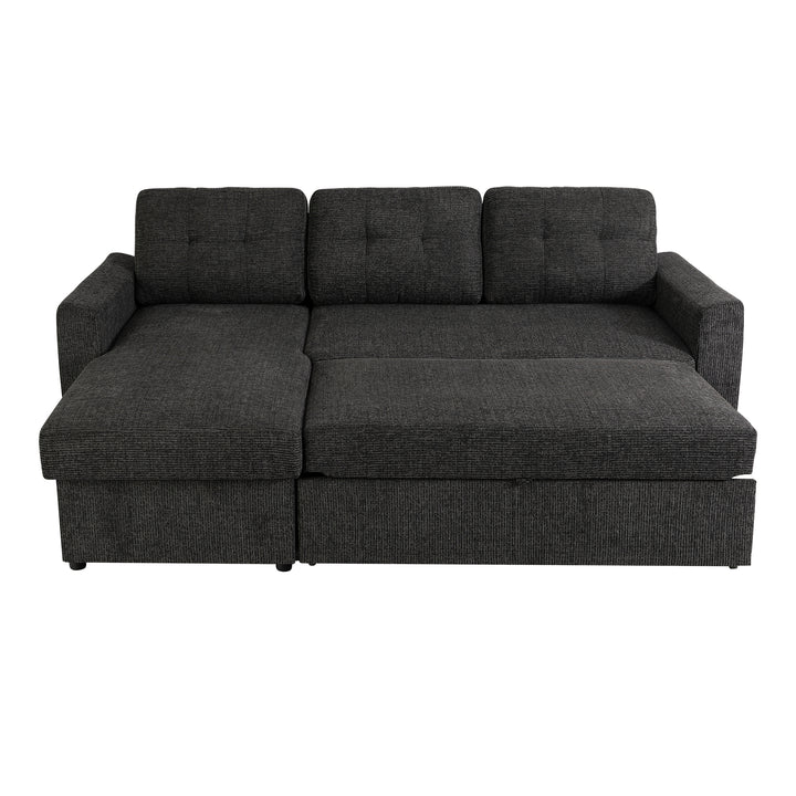 Nola 3 Seater Sofa bed with Storage, Carbon Black